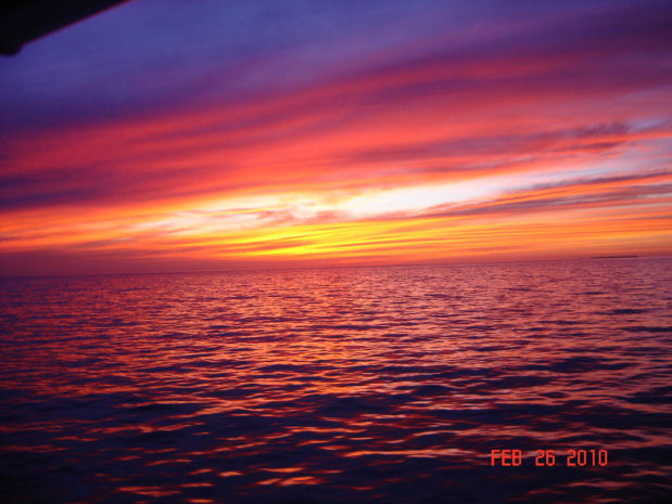 Spectacular Sunset we saw on the ride home from  fishing Key West Florida on Key West charter sportfishing boat Southbound from Charter Boat Row