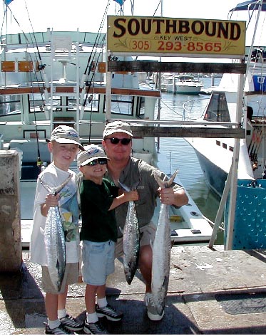 Family Mackerel fishing in Key West Florida