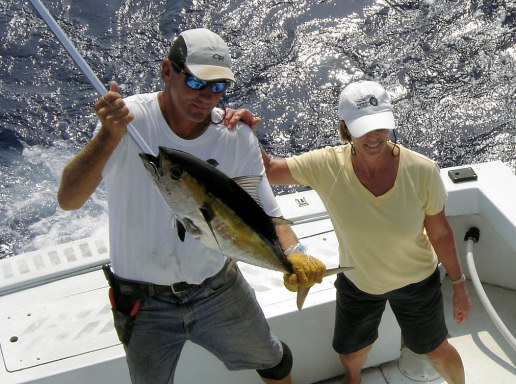 Black Fin Tuna caugh fishing Key West Florida on charter boat Southbound