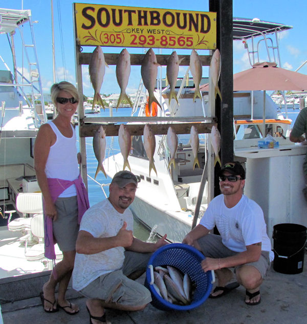 Yellow Tail Snapper caught in Key West fishing on charter boat Southbound from Charter Boat Row