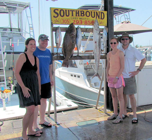 Grouper, Kingfish and Bonitos caught fishing Key West on charter boat Southbound from Charter Boat Row Key West