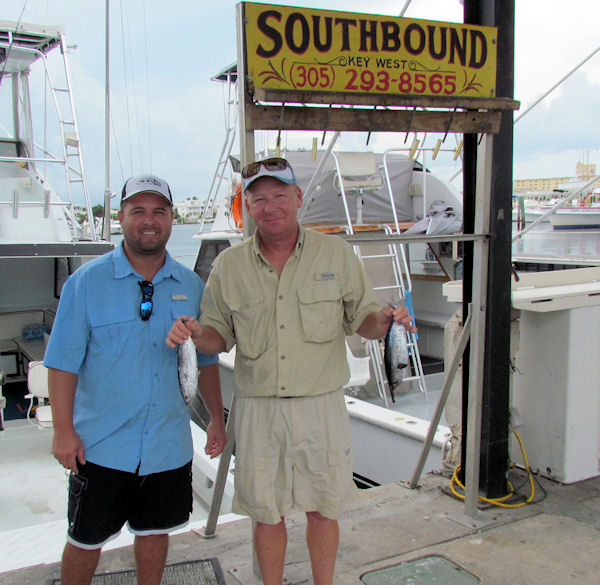 Two Very small Tuna caught in Key West fishing on charter boat Southbound from Charter Boat Row