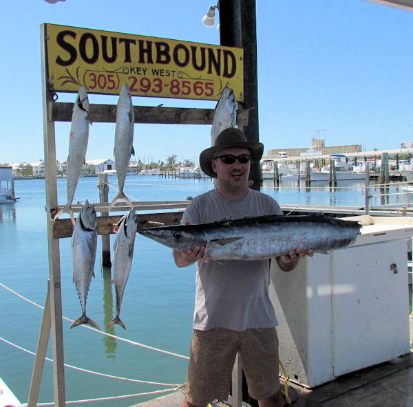 Most of a Wahoo caught fishing Key West on charter boat Southbound from Charter Boat Row Key West