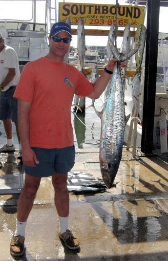 28 lb. Kingfish  caught deep sea fishing on Key West charter boat Southbound from Charter Boat Row, Key Wes