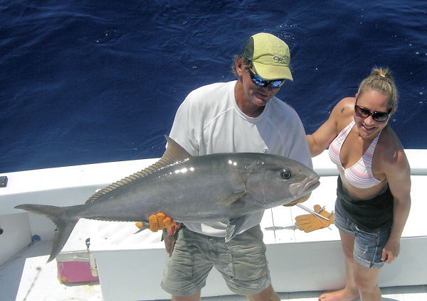 Big amberjack caught in Key West fishing on charter boat Southboud