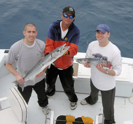 Half a Kingfish and a big barracuda caught fishing Key West on charter boat Southbound from Charter Boat Row