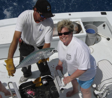 Big Bonito caught deep sea fishing on Key West charter boat Southbound from Charter Boat Row