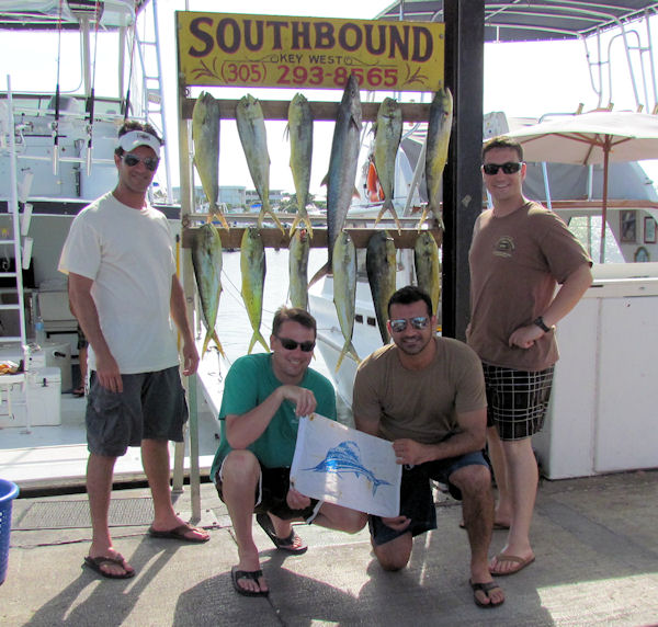 King Mackerel and some Dolphin caught in Key West fishing on charter boat Southbound from Charter Boat Row, Key West