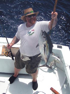 Blackfin Tuna on 20 lb. test line in Key West, Florida