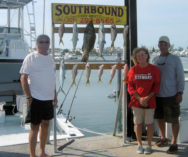 Snappers, Mackerels and a grouper caught in Key West fishing on charter boat Southbound from Charter Boat Row Key West'