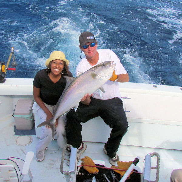 Amberjack  caught and released fishing in Key West on Charter Boat Southbound from Charter Boat Row Key West