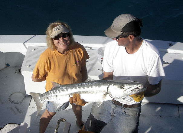 Big Barracuda caughe in Key West fishing on charter boat Southbound from Charter Boat Row Key West