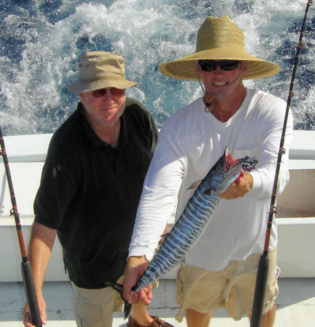 Small Wahoo caught fishing Key West on charter boat Southbound from Key West Charter Boat Row
