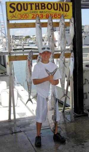 King Mackerel  caught deep sea fishing on Key West Charter fishing boat Southbound from Charter Boat Row, Key West