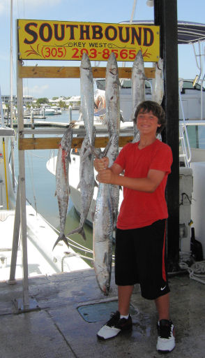 King Mackerel  caught deep sea fishing on Key West Charter fishing boat Southbound from Charter Boat Row, Key West