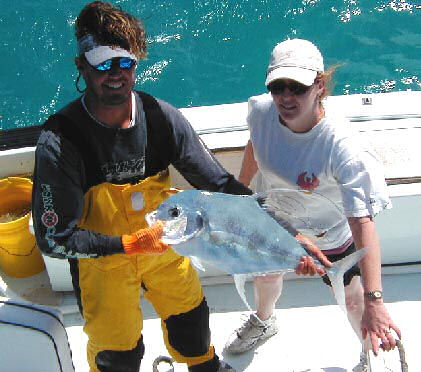 African Pompano caught aboard Southbound in Key West Florida in 2004