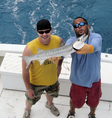 Barracuda caught on Key West fishing boat Southbound from Charter Boat Row
