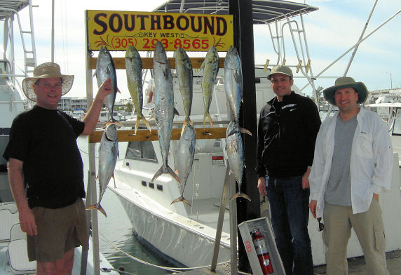Dolpnhin, Kingfish, Black Fin Tuna and Bonitos Caught deep sea fishing on Key West charter boat Southbound from Charter Boat Row
