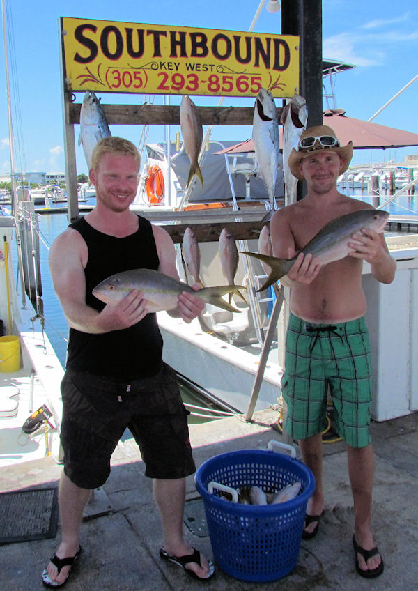 Big Yellow tails caught in Key West fishing on charter boat Southbound from Charter Boat Row
