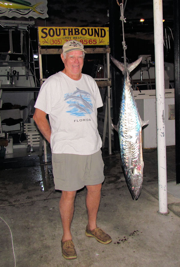 36 lb King mackerel caugth in Key West fishing on charter boat Southbound from Charter Boat Row Key Wes