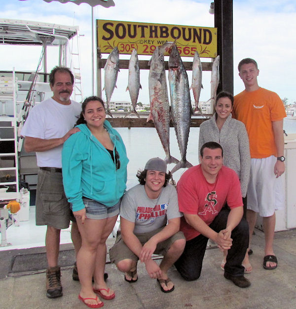 Big Kingfish and Cero Mackerel caught fishing Key West on charter boat Southbound from Charter Boat Row Key West
