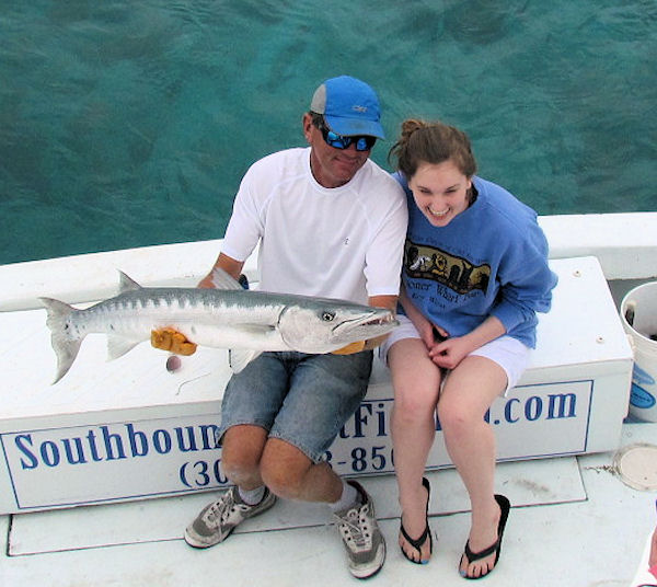 Barracuda caught and released fishing Key West on charter boat Southbound from Charter Boat Row Key West