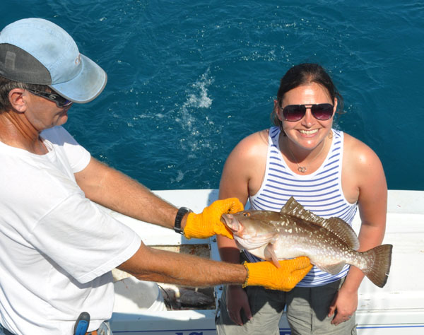 Grouper caught  and released fishing Key West on charter boat Southbound from Charter Boat Row Key West