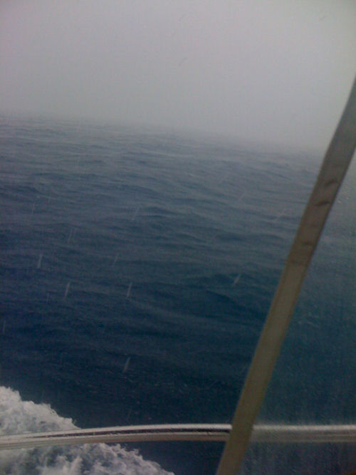 Torrential Rain while in Key West fishing on Charter boat Southbound from Charter Boat Row Key West