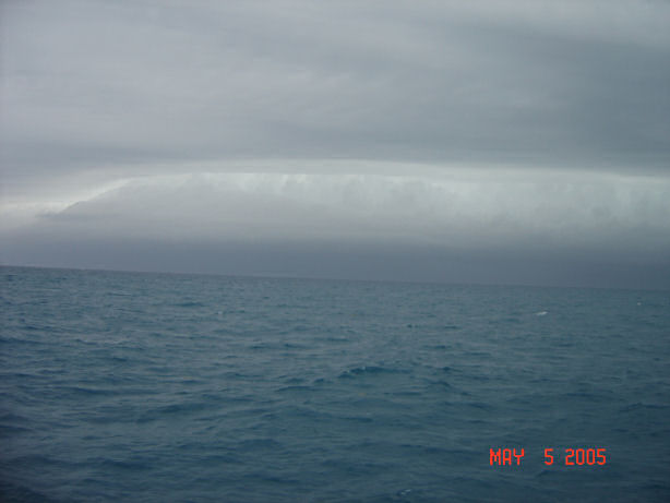 Worst Storm edge seen caught aboard Southbound in Key West Florida in 2005