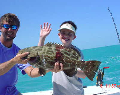 Black Grouper caught aboard Southbound in Key West Florida in 2005